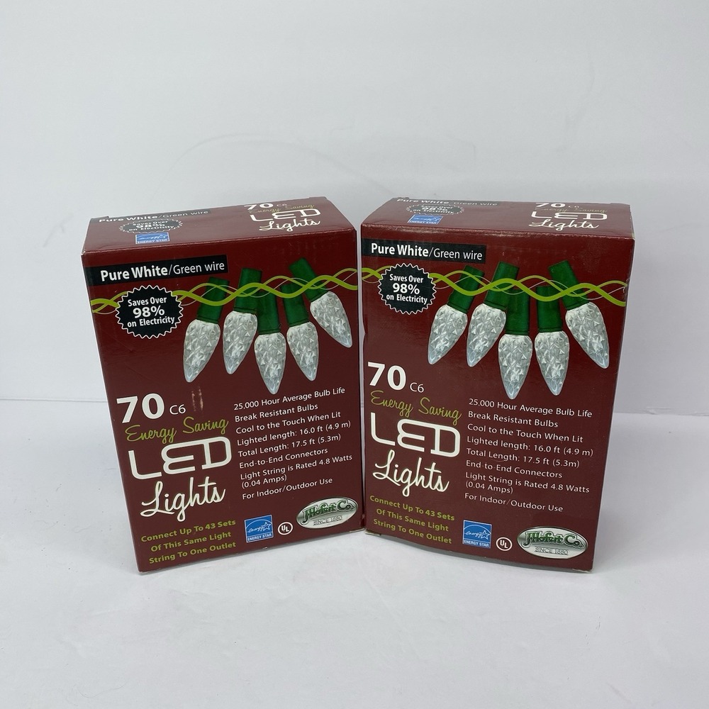 J. HOFERT Co. Brilliant LED CHRISTMAS lights Pure White Set Of 2